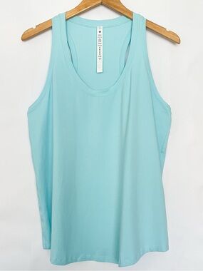 Lululemon Love Tank Top Icing Blue Pima Cotton Soft Stretchy W1DDUS Size 12